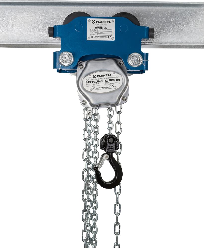 Kombifahrwerk LHT-H-030L mit Handlaufkatze und Flaschenzug Hub 3, 0m Tragkraft 3000kg Produktbild img1 L