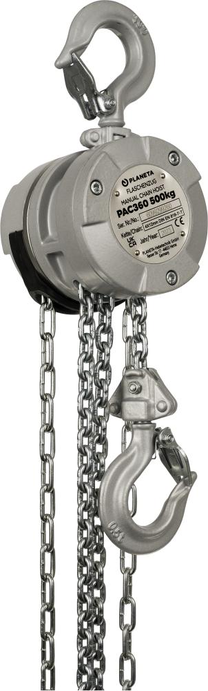 Mini Alu Flaschenzug PAC 360 Hub 3, 0m Tragkraft 500kg Produktbild img1 L
