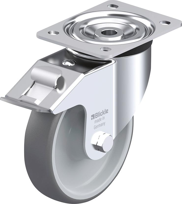 Lenkrolle m. Feststeller Rad-D160mm Polyurethan L-PATH 160R-FI Produktbild img1 L