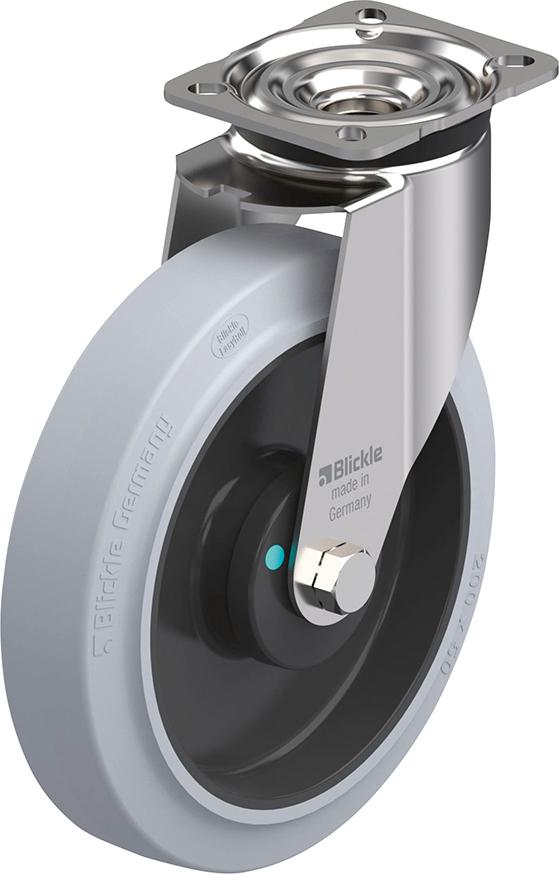 Lenkrolle Rad-D200mm Gummi LEX-POEV 200XKA-1-SG-GKN Produktbild img1 L