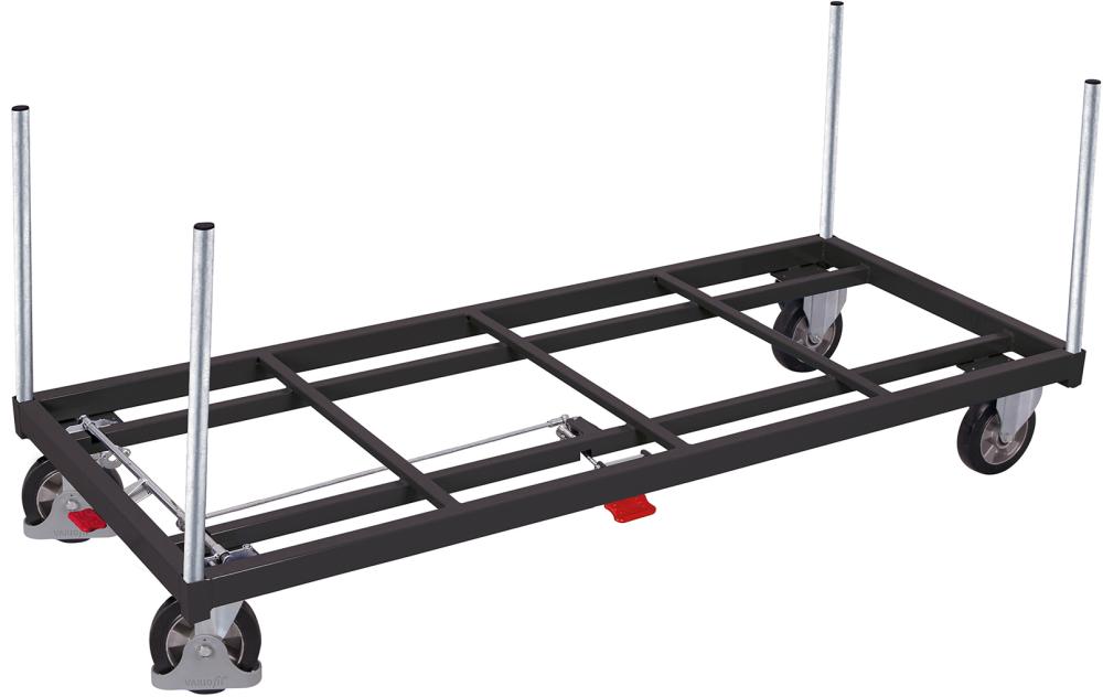 Rungenwagen Ladefläche B805xT1680 mm offener Wagen Traglast 1200 kg RAL 7016 Produktbild img1 L