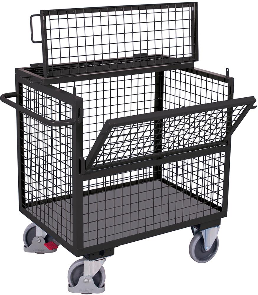 Drahtkastenwagen Ladefläche B780xT1175 mm m. Deckel RAL 7016 Tragkraft 500 kg Produktbild img1 L