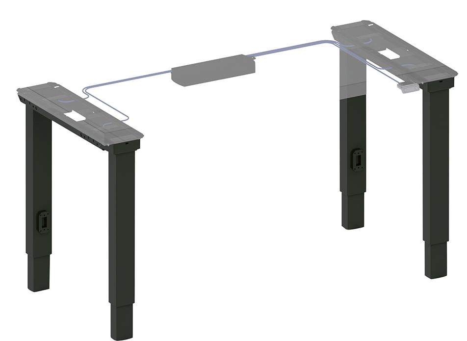 LISTA Upgrade-Set Quattro mit Elektromotor Kabel+Steuereinheit Modultiefe 675mm schwarz Produktbild img1 L