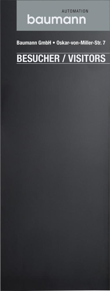 Außenaufsteller Madrid Black Line B730xH2000 mm aluminium schwarz elox. Produktbild img1 L
