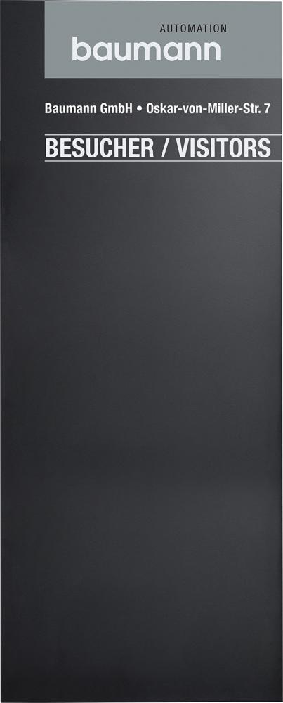 Außenaufsteller Madrid Black Line B1000xH2500 mm aluminium schwarz elox. Produktbild img1 L