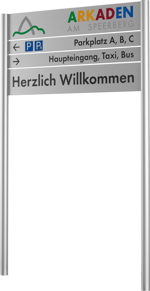 Hohlkammerprofil Berlin B B1200xH200 mm aluminium silber eloxiert Produktbild img1 L