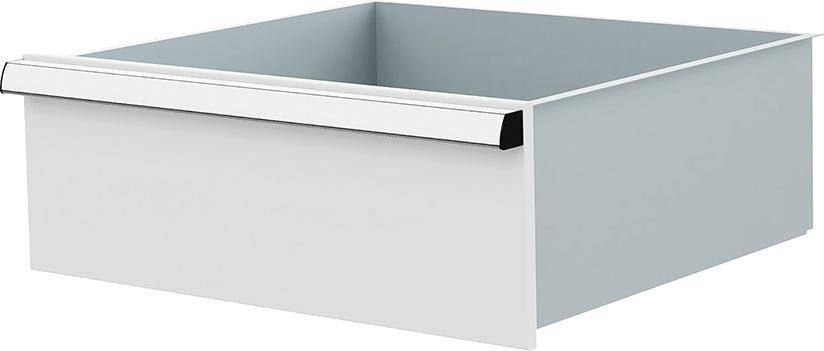 Schublade einzeln 600mm Blende 200 mm RAL7035 Nutzmaß 500x450x190 Produktbild img1 L
