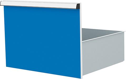 Schublade einzeln 600mm Blende 400 mm RAL 5012 Nutzmaß 500X450x390 Produktbild img1 L