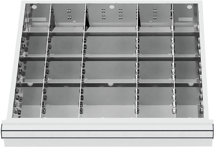 Schubladeneinteilung Metalleinteilung BLH 200-300 mm Innenmaß 500x450 Produktbild img1 L