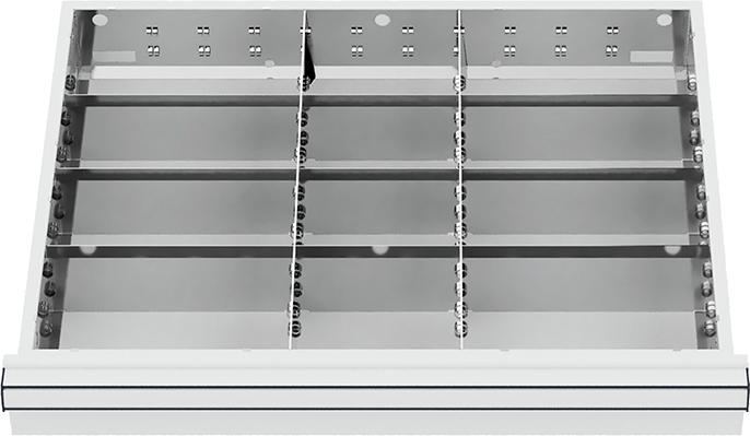 Schubladeneinteilung Metalleinteilung BLH 100/125 mm Innenmaß 600x450 Produktbild img1 L