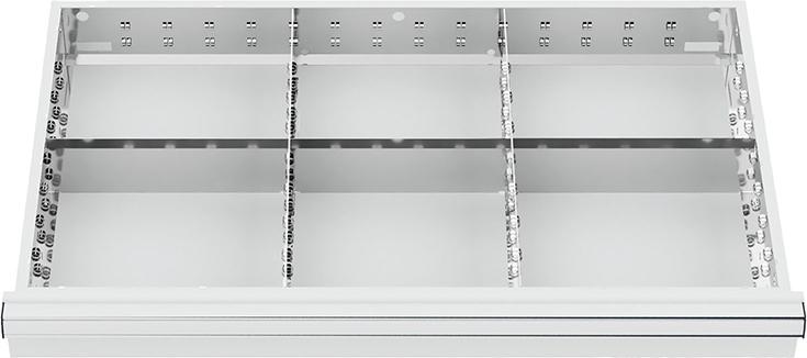 Schubladeneinteilung Metalleinteilung BLH 75 mm Innenmaß 800x450 Produktbild img1 L