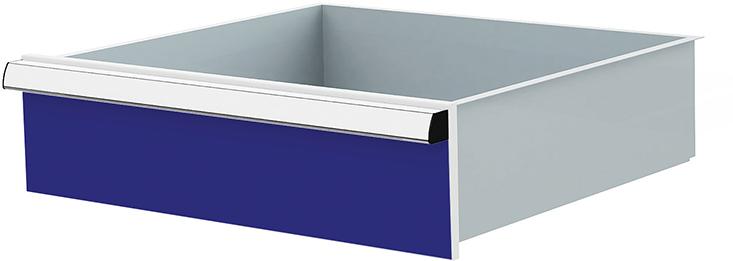 Schublade einzeln 600mm Blende 150 mm RAL5010 Nutzmaß 500x450x140 Produktbild img1 L