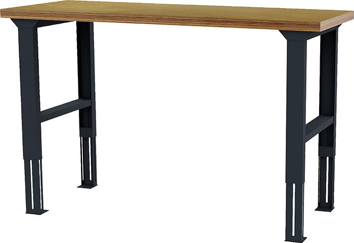 Arbeitstisch höhenvers. B1500xT600xH960 mm RAL 7016 Buche MP Produktbild img1 L