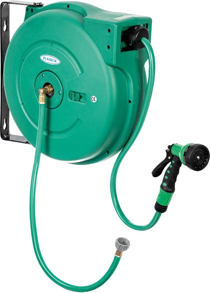 Schlauchaufroller 20 m Schlauch D 12 mm 1/2 Anschluss, 10 bar Wasser 60°C Produktbild img1 L