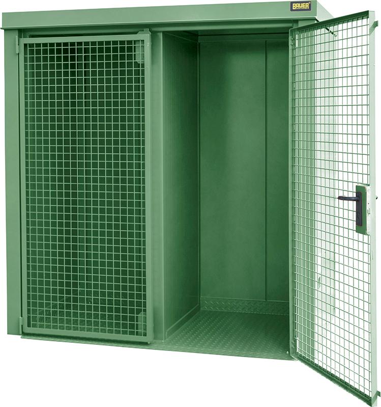 Gasflaschen-Container GFC-B/W M1, lackiert, Resedagrün Produktbild img1 L