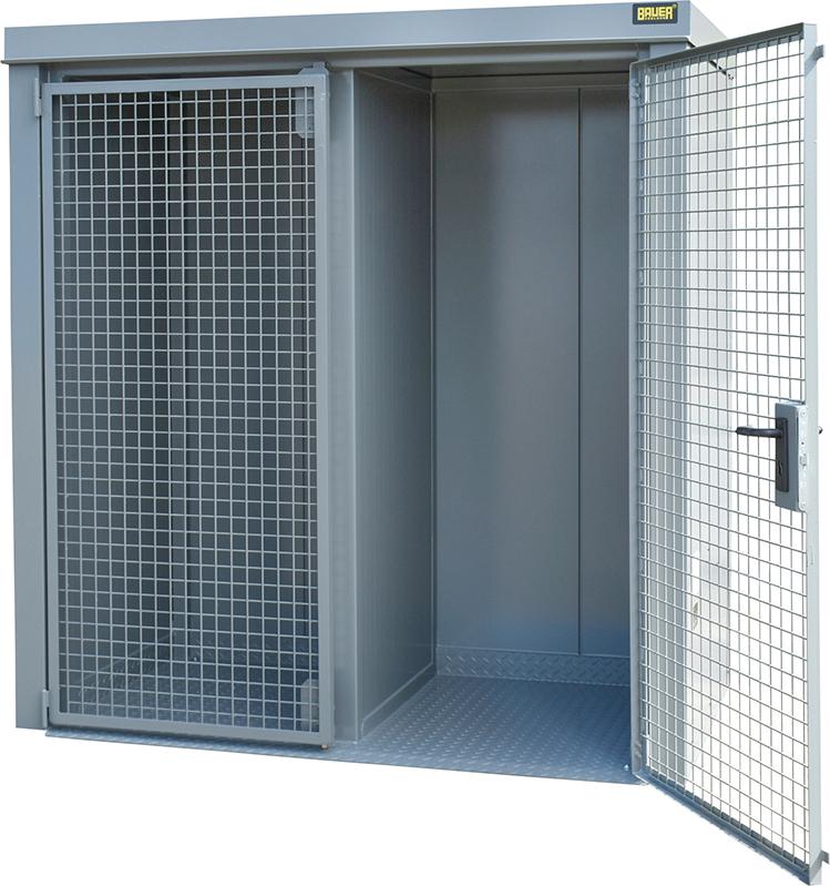 Gasflaschen-Container GFC-B/W M1, lackiert, Mausgrau Produktbild img1 L