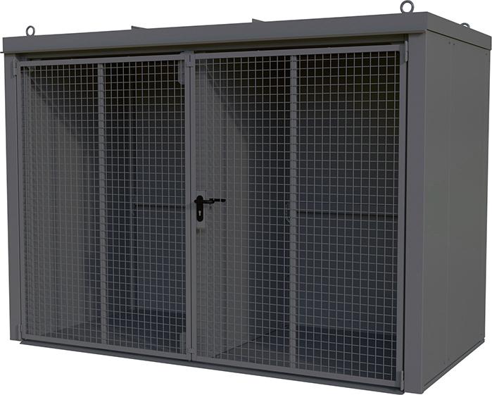 BAUER Gasflaschen-Container GFC-B/W M4 lackiert RAL7005 Produktbild img1 L