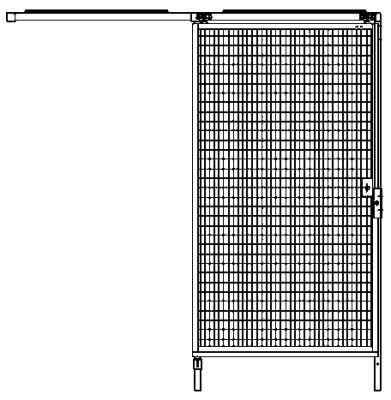 Schiebtür Maschinenschutzgitter B1980xH2000 mm RAL 1018 Produktbild img1 L