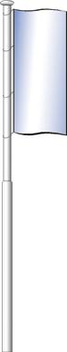 Aluminium-Fahnenmast zyl.zweiteilig D60/75 mm HüB 6,8 m, HA Alu-Bodenhülse Produktbild img1 L