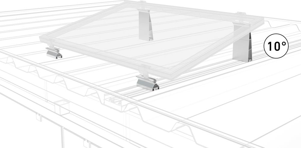 Systemprofil mit Winkel 10 Grad zu Photovoltaiksystem Produktbild img1 L