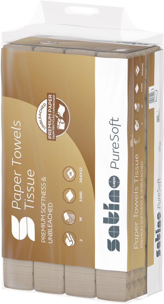 Satino PureSoft Handtuchpapier V-Falz 2-lagig Produktbild img1 L