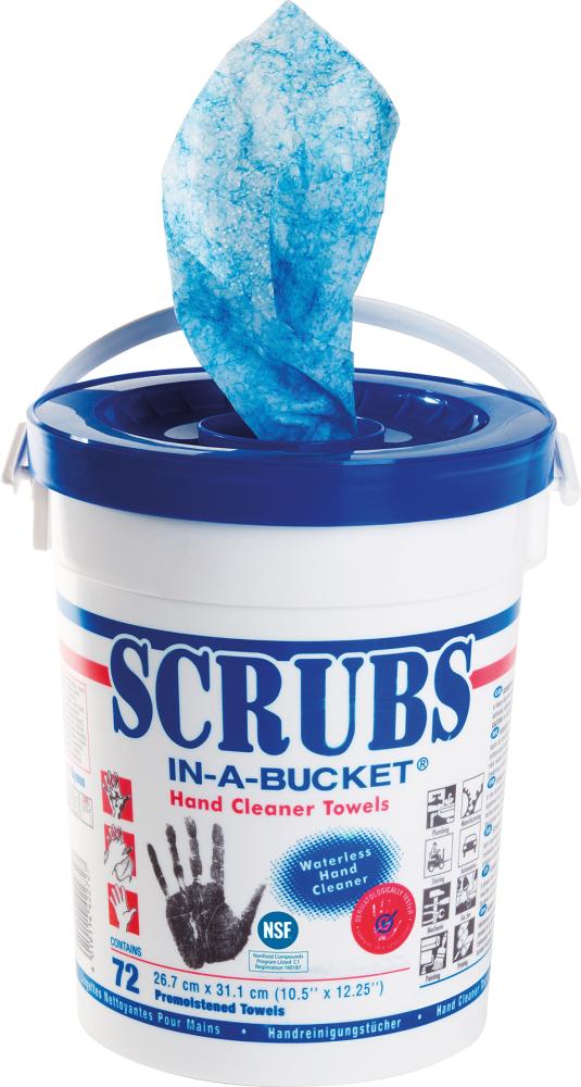 Scrubs-Reinigungstucher Eimer mit 72 Tucher mit NFS Freigabe Zertifikat Nummer 160187 Produktbild img1 L