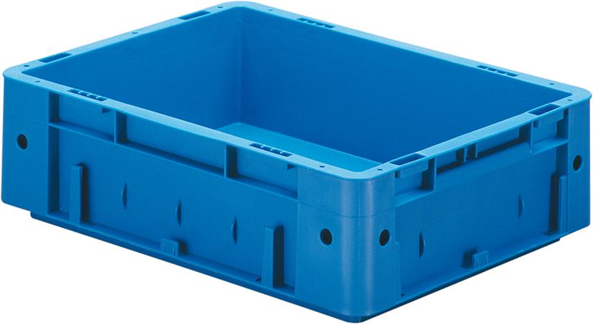 LA-KA-PE Transport- Stapelkasten VTK ohne Griffloch Auflast 600kg B400xT300xH120mm blau Produktbild img1 L