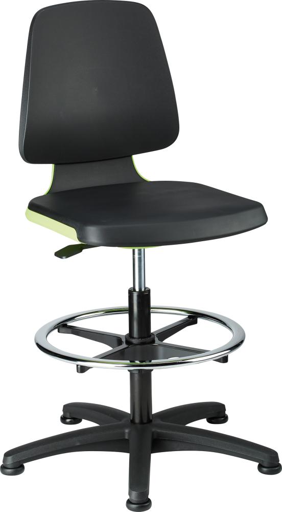 Bimos Arbeitsstuhl Labsit 3, PU grün Sitzhöhe 520-770 mm Produktbild img1 L