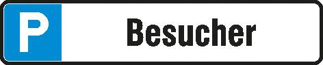 Parkplatzschild Alu B520xH110 mm Besucher SafetyMarking Produktbild img1 L