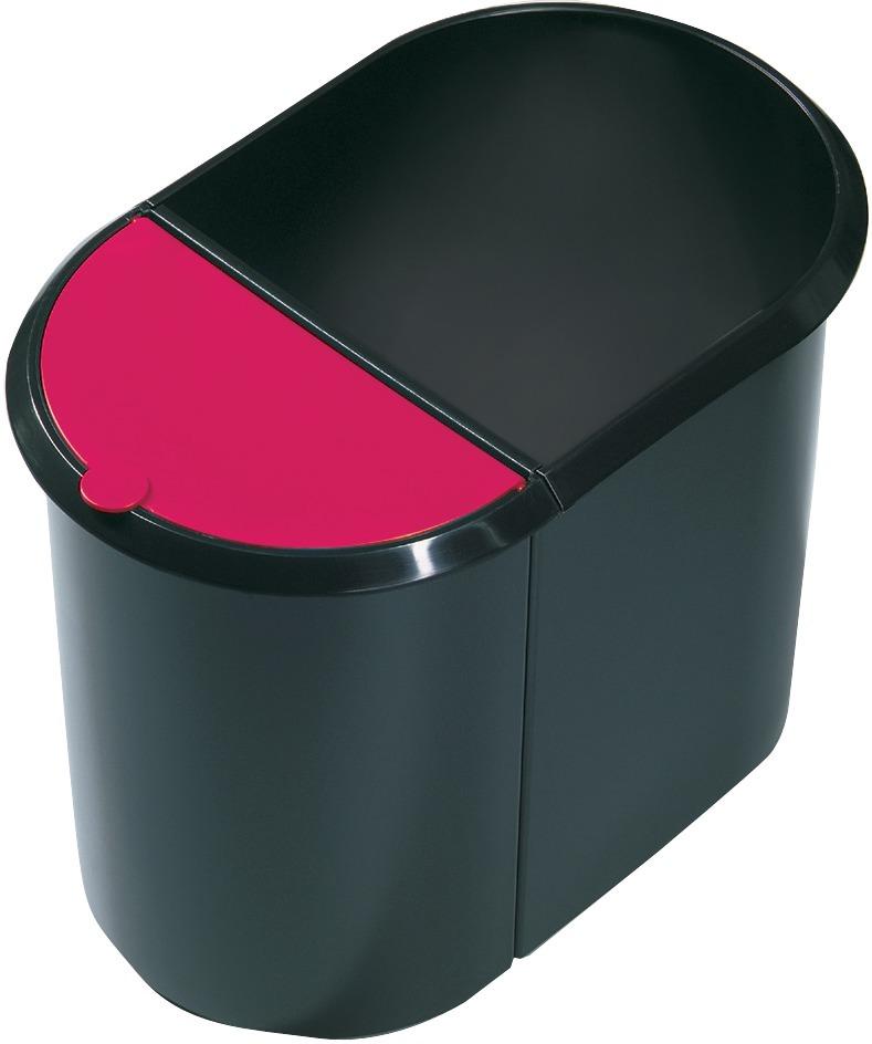 Papierkorb Duo-System schwarz/rot helit Produktbild img1 L