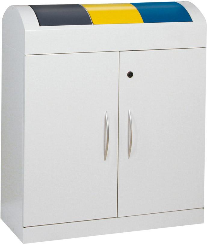 Wertstoffsammler TD3x45 l975x860x320mm grau stumpf Produktbild img1 L