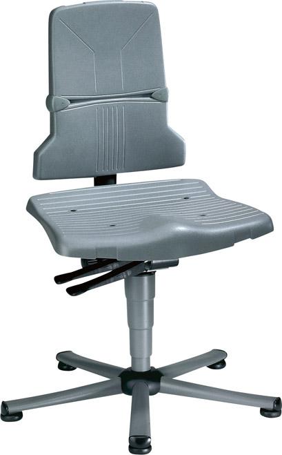 Bimos Arbeitsstuhl 9820-1000 Sintec 1 grau Sitzhöhe 430-580 mm mit Gleiter Produktbild img1 L
