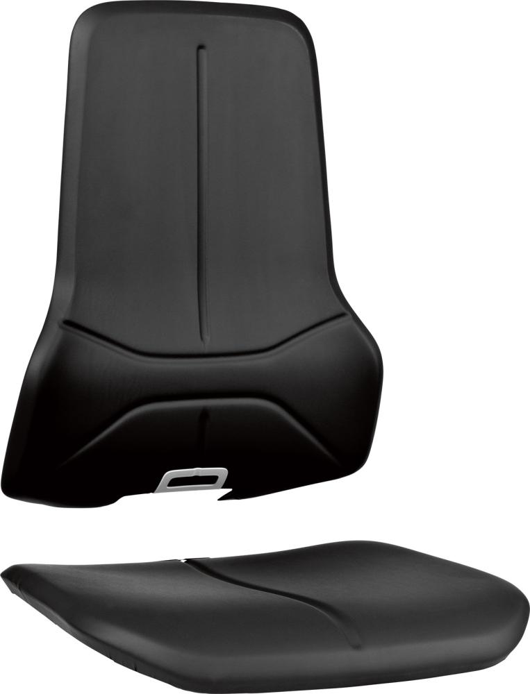 Polsterelement Kunstleder schwarz für Arbeitsstuhl ESD Neon Produktbild img1 L