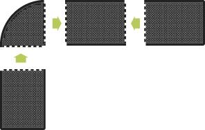 Arbeitsplatzmatte YOGA DOME Basic schwarz B90xT90 cm Produktbild img1 L