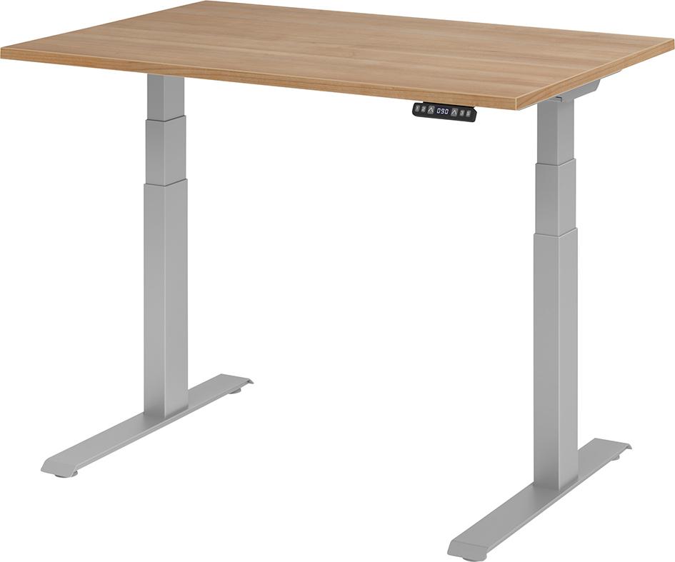 Schreibtisch XDKB12 120 x 80 cm Nussbaum, 25 mm dick ABS-Dickkante Produktbild img1 L