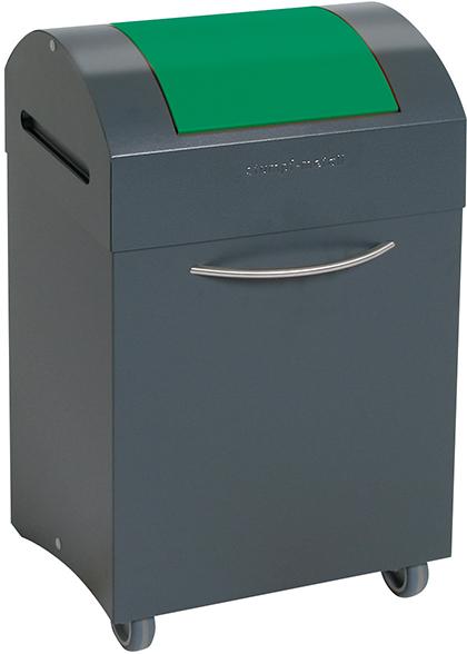 Wertstoffbeh. 45 l grau/grün, 685x380x320mm stumpf Produktbild img1 L