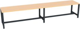 Umkleidesitzbank Buche einseitig RAL 7016 B2000xT370xH420mm Produktbild