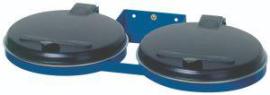 Abfallsammler doppelt blau Wandbef. KS-Deckel VAR Produktbild