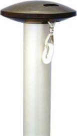 Zylindrischer Aluminium-Fahnenmast, eloxiert, zweiteilig