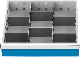 Schubladeneinteilung mit Metalleinteilung