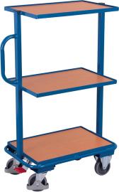 Beistellwagen, mit 3 Holzwerkstoffplatten, Rand 10 mm hoch