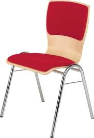 Mehrzweckstuhl Buche SG m. 2 Polster rot Produktbild