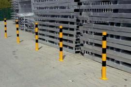 Rammschutzpoller H1000xD152 mm gelb/schwarz zum Aufdübeln Schake Produktbild