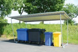 Rückwand Anbaufeld aus Polyester RAL 9002 grauweiß für Überdachung Mod. Siegen Produktbild