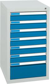 Format Schubladenschrank B500xT500xH900mm RAL 7035/5012 7 Schubladen 75kg Produktbild