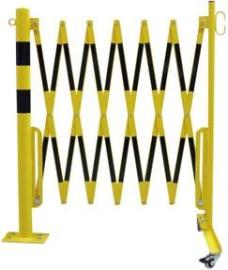 Scherengitter mit Sperrpfosten, standfeste Ausführung