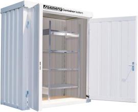 Lagercontainer isoliert (aufstellfertig), montiert