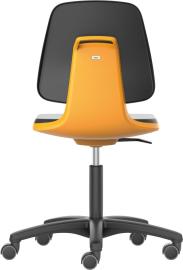 Bimos Arbeitsstuhl Labsit 2, PU orange Sitzhöhe 450-650 mm mit Rollen Produktbild