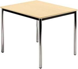 Bespr.-tisch 80 x 80 Ahorn/Chrom Produktbild
