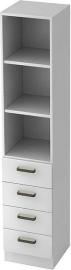 Kombiregalschrank 2 FB Weiß B 40cm 6er Produktbild